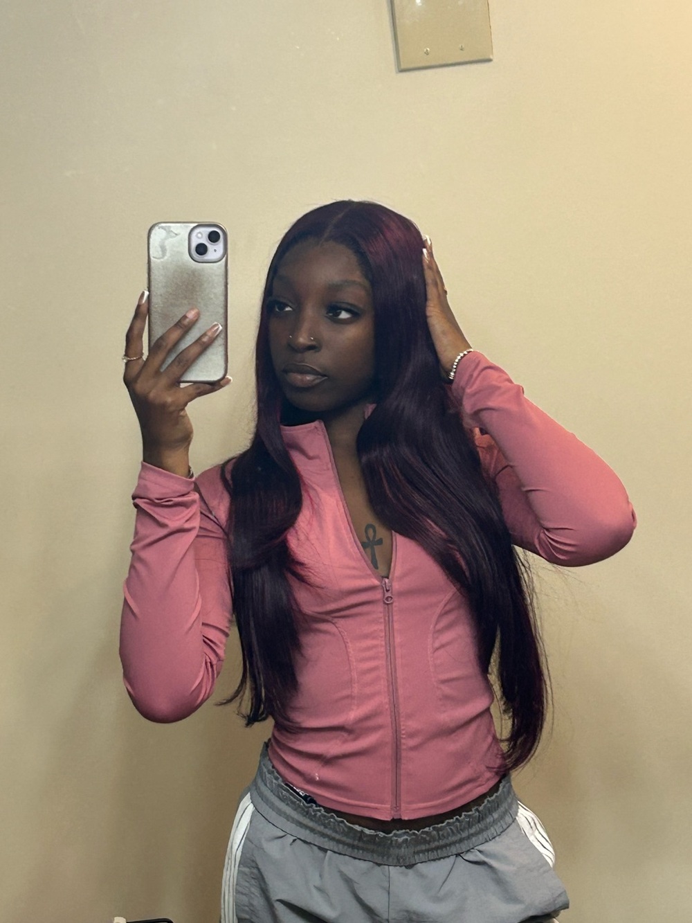 Elegant Straight #99J 5x5 Closure Wig